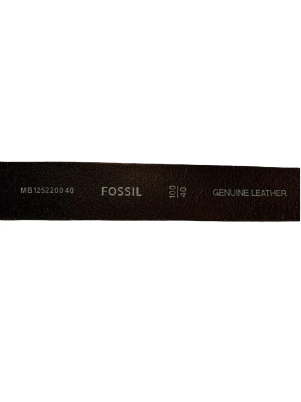 Fossil Men’s Brown Genuine Leather Belt Size 40 Rugged Casual Silver Buckle